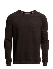 Selected Louis crew neck sweat C - Demitasse Melange