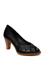 THE SHOE by Sofie Schnoor Snake leather open toe pump