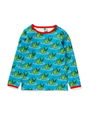 T-shirt LS. Frogs - Turquise