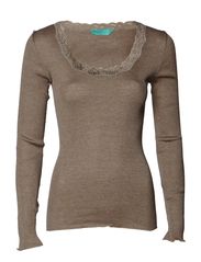 Soft Rebels Round Neck LS - Brown Melange