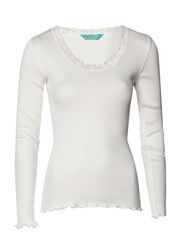 Soft Rebels Round Neck LS - White