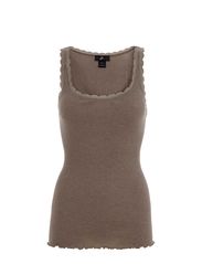 Style Butler Camisole with Thin Lace - Cocoa Melange