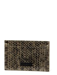 Stylesnob Ely Snake Creditcard Holder - Nature Brown