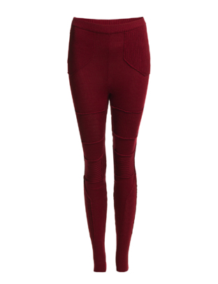 The Wardrobe Vega Knit Pants - Wine Red