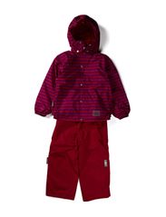 Ticket to Heaven Plain rain W. fleece - Red/pink stripe