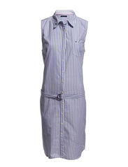 Tommy Hilfiger HILLSIDE STP SHIRTDRESS NS - WASHED YALE BLUE/ CLASSIC WHITE