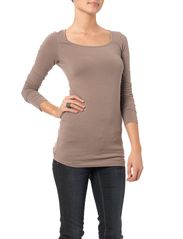 Vero Moda maxi my ls long u-neck sup - NOUGAT