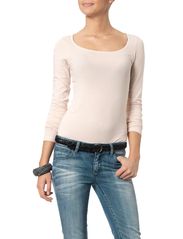 Vero Moda maxi my ls long u-neck sup - PERLA ROSA