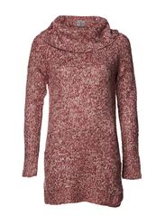 Vero Moda FORM LS LONG ROLLNECK - RED MAHOGANY