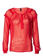 Vero Moda HYAS L/S TOP - POPPY RED