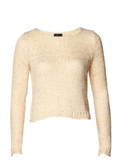 Vero Moda PIXI LS SHORT BOATNECK - LATTE