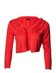 Vero Moda SASHA 3/4 BOLERO - POPPY RED