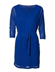 Vero Moda BOUNTY 3/4 SHORT DRESS - SHINY COBOLT