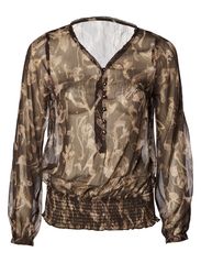 Vero Moda DELHI LAND L/S TOP - MOCCA