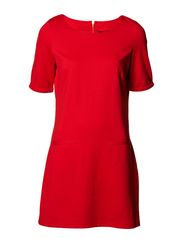 Vero Moda MINNI 2/4 MINI DRESS - TOMATO RED