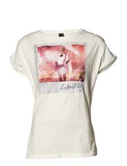 Vero Moda ROCKABILLY CAPSLEEVE T-SHIRT - SNOW WHITE