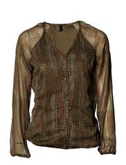 Vero Moda CLOUD L/S TOP MIX BOOS - SAFARI