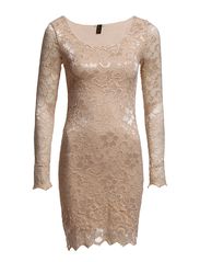 Vero Moda YOUNG L/S SHORT DRESS - SEA - IVORY CREAM