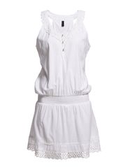 Vero Moda PIXIE S/L SHORT DRESS - OPT.WHITE