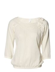Vero Moda FANNY DETAIL 3/4 TOP - SNOW WHITE