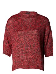 Vero Moda TINYE 3/4 OVERSIZE BLOUSE - RIO RED