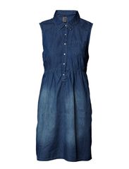 Vero Moda DOMINIKA SL SHORT DENIM DRESS - MED BLUE