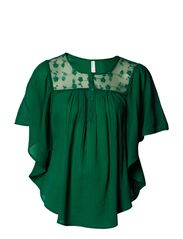 Vero Moda MOUNTAIN S/S TOP MIX WALL8-9 - ULTRAMARINE GREEN