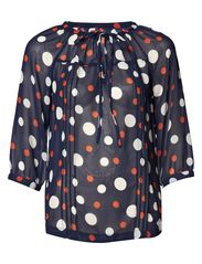 Vero Moda NFS MALIN 3/4 TOP - MIDNIGHT BLUE