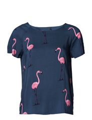 Vero Moda MIAMI S/S TOP WALL 8-9 VNS - OMBRE BLUE