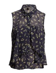 Vero Moda JO LIPSTICK SL SHIRT MIX - OMBRE BLUE