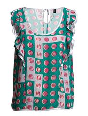 Vero Moda BRAZILLA S/L TOP MIX - ULTRAMARINE GREEN