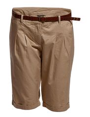 Vero Moda NEW BO 2/4 CANVAS SHORTS WALL 8-9 - STOCKING BEIGE
