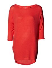 Vero Moda LONG ZIP TOP - CAYENNE