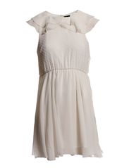 Vero Moda WHITNEY S/L MINI DRESS - SNOW WHITE