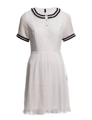 Vero Moda KAROLINE SS SHORT DRESS WALL12-13 VNS AC - SNOW WHITE