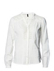 Vero Moda FLORENCE LS SHIRT - SNOW WHITE