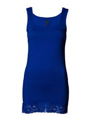 Vero Moda NEW AHA LACE TANK TOP - SHINY COBOLT
