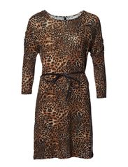 Vero Moda VIP FAYA LEO DRESS - STOCKING BEIGE
