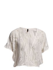 Vero Moda MIRA LACE S/S BOLERO BBB - SNOW WHITE