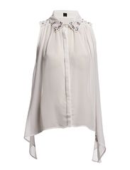 Vero Moda PEARLY S/L TOP AIR - SNOW WHITE