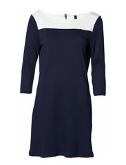 Vero Moda KARIN TWO-COLOR DRESS - DARK NAVY