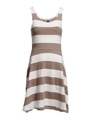 Vero Moda CILLA STRIPE DRESS - SNOW WHITE