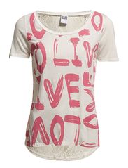 Vero Moda LETTERS LACE S/S TOP EX6