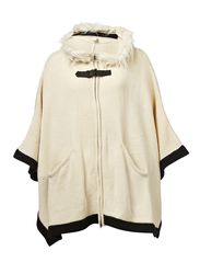 Vila PENSA KNIT CAPE - CREMA