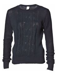 Vila FILU KNIT TOP - MARINE BLUE