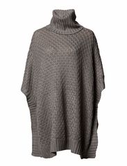 Vila SASSELINE KNIT PONCHO - FROST GREY