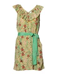 Vila FUR DRESS - CITRUS