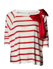 Vila NATE STRIPE SWEAT1 - WHITE