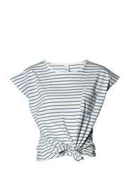 Vila LULLA S/S TIE TOP BP - WHITE