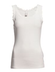 Vila GANIA LACE TANK TOP - WHITE